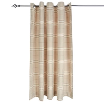 Home Natural Woven Check Eyelet Curtains Curtains & Blinds