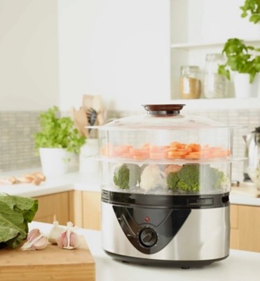 Home 2 Tier Food Steamer Cooking Appliances at ASDA