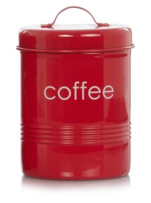 Home Red Coffee Canister Kitchen Storage at ASDA