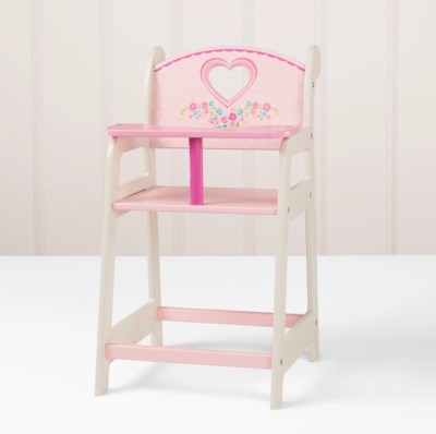 Home Wooden Pink Highchair Kids at ASDA