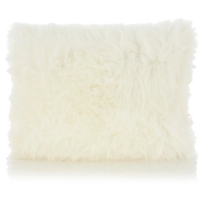 Home White Faux Fur Cushion 30x40cm Home & Garden at ASDA