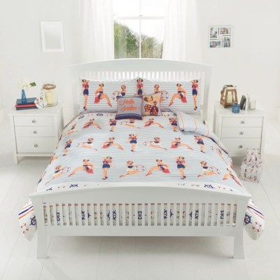 Home Sailor Girl Pin Ups Duvet Set Bedding at ASDA