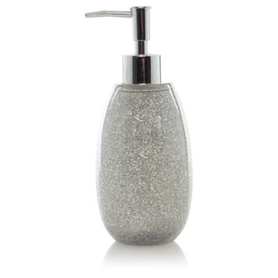 Silver Glitter Acrylic Soap Dispenser Home & Garden
