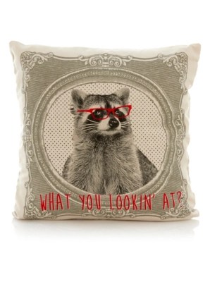 Home Raccoon Cushion Cushions at ASDA