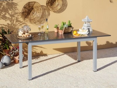 Haversham Classic Extending Dining Table Grey & Black Home & Garden at ASDA