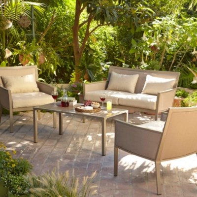 Grace 4 Piece Sofa Set Taupe & Linen Home & Garden at ASDA