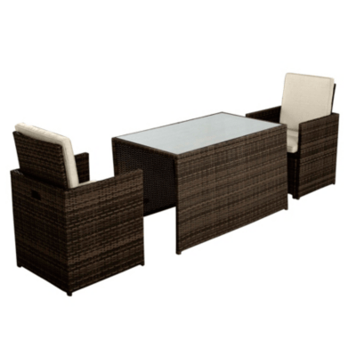 Borneo 5 Piece Cube Bistro Set Home & Garden at ASDA