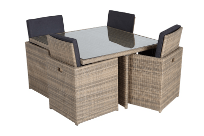 Borneo 9 Piece Cube Dining Set Home & Garden at ASDA