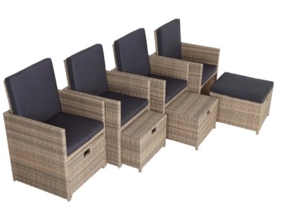 Borneo 9 Piece Cube Dining Set Home & Garden at ASDA