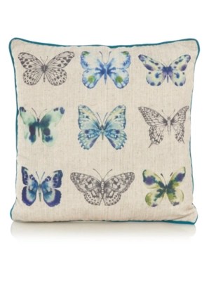 Home Watercolour Butterfly Cushion 43x43cm Cushions