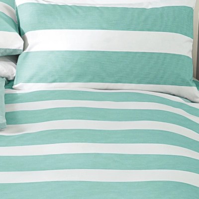 Home Duck Egg Rugby Stripe Duvet Bedding at ASDA