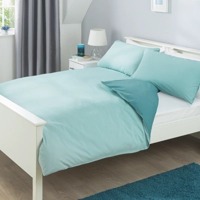 Home Duck Egg Reversible Duvet Duvet Covers at ASDA