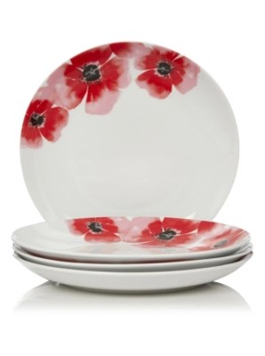 Home Poppy Dinner Plates Set Of 4 Tableware at ASDA
