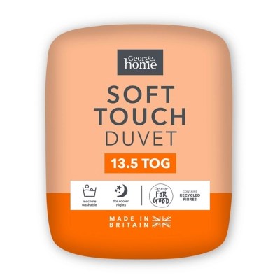 Soft Touch Microfibre Duvet 13.5 Tog Home at ASDA