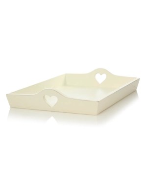 Home Wooden Tray With Heart Handles Home & Garden at ASDA