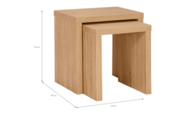 Home Leighton Nest of Tables White Home & Garden at