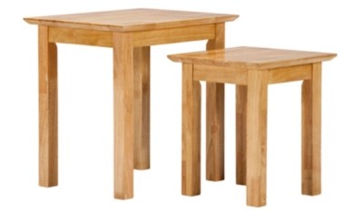 Home Dermot Nest of Tables Solid Wood Home & Garden