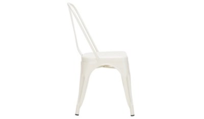 Home Pair of Metal Dining Chairs White Home & Garden