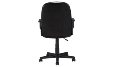 Home Mid Back Executive Office Chair Black and Chrome Home