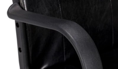 Home Mid Back Executive Office Chair Black and Chrome Home