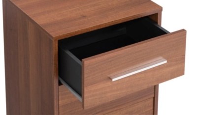 Home Kaitlin Bedside Table Walnut Effect Home & Garden