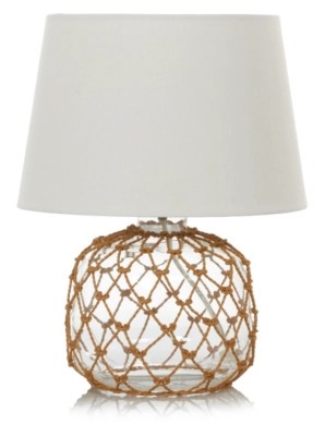 Home Rope Glass Table Lamp Lighting at ASDA
