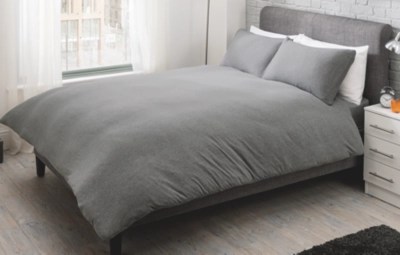 Home Grey Jersey Bed Duvet Set Home & Garden at ASDA