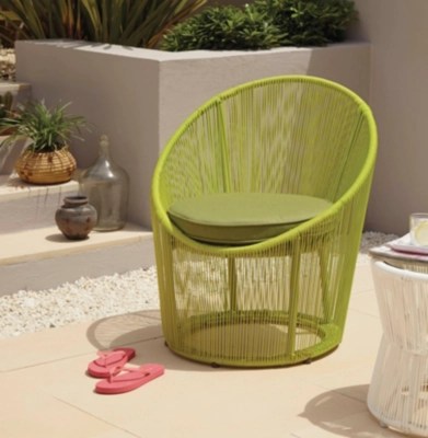 Primo Egg Bistro Chair Lime Green Garden Furniture at ASDA