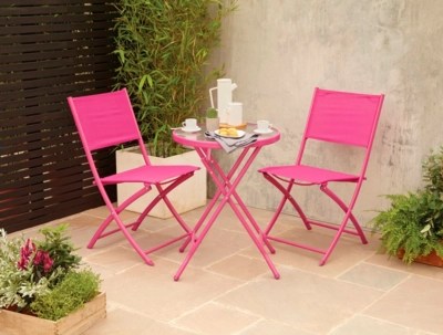 Miami 3 Piece Balcony & Bistro Set Garden Furniture at ASDA