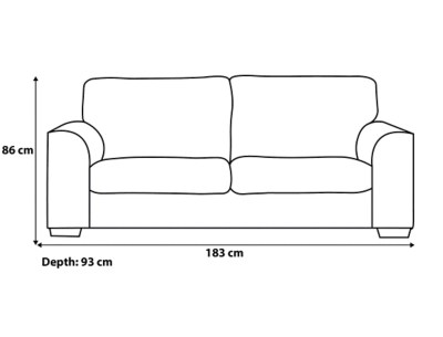 Home Edmund Medium Sofa in Plush Velour Home & Garden ASDA Direct