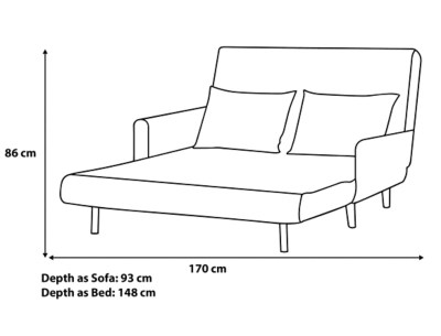 Home Edmund Sofa Bed in Plush Velour Home & Garden ASDA Direct