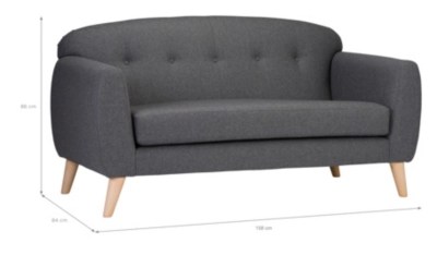 Home Connor Compact Sofa in Soft Linear Home & Garden