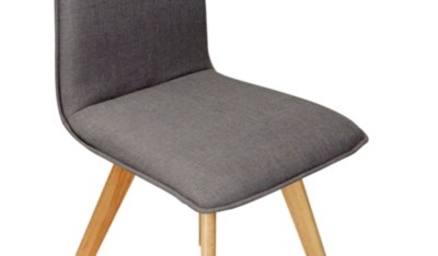 Home Winston Upholstered Pair of Dining Chairs Grey Home