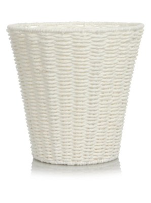 Home Rope Waste Paper Bin White Home & Garden at ASDA