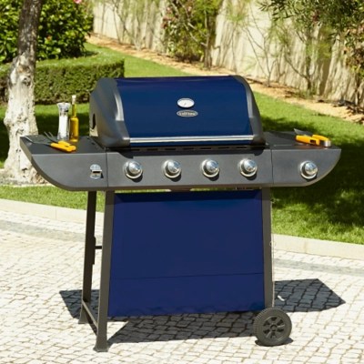 Uniflame 4 Burner and Side Gas Barbecue Blue Home & Garden