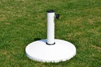 White Parasol Base 8Kg Outdoor & Garden at ASDA