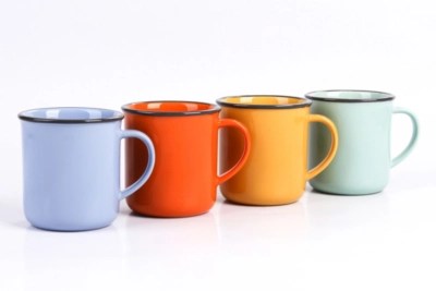 Home Enamel Style Mugs Set of 4 Home & Garden at ASDA
