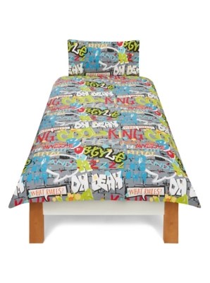 Home Graffiti World Single Duvet Home & Garden at ASDA