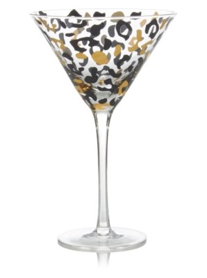 Home Leopard Print Martini Glasses Set of 2 Glassware