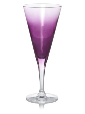 Home Purple Ombre V Line Wine Glasses Set of 6 Glassware