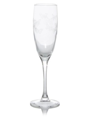 Home Butterfly Champagne Flute Glasses Set of 6 Glassware