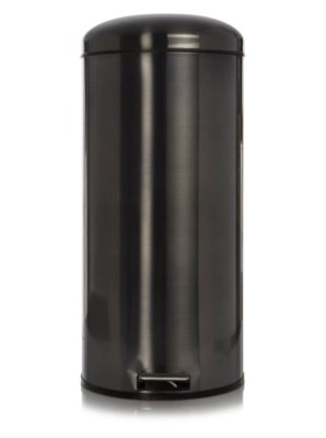 Home 30L Metallic Gun Metal Pedal Bin Home & Garden