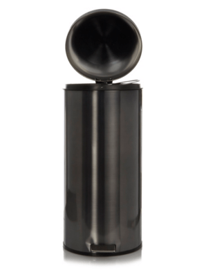 Home 30L Metallic Gun Metal Pedal Bin Home & Garden
