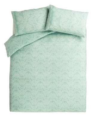 Home Two Pack Duck Egg Paisley and Lace Duvet Sets Home