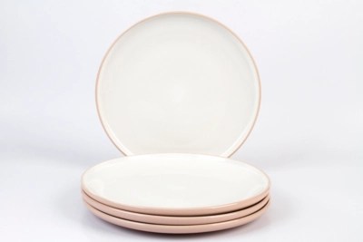 Home Blushed Pink Dinner Plates Set of 4 Tableware