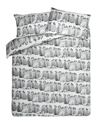 Home Brushed Cotton Penguin Duvet Set Home