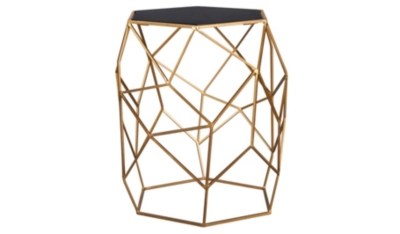 Home Glass Top Geometric Side Table Home & Garden at ASDA