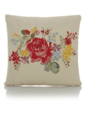 Floral Tapestry Cushion 43x43cm Home & Garden at ASDA