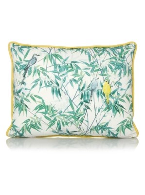 Tropical Leaf and Birds Cushion 30x43cm Home & Garden at ASDA