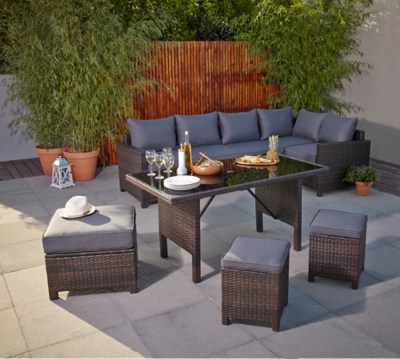 Jakarta Multiway Corner Group Sofa Charcoal Home & Garden at ASDA